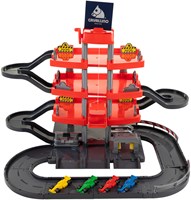 Garage de stationnement jouet Cavallino racing avec 4 niveaux et voitures