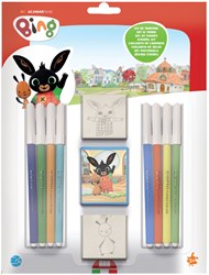 Multiprint Bing stempelset - creatieve speelgoedset met kleurstiften