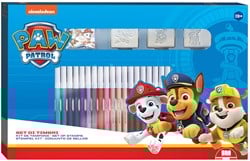 Paw Patrol 40 pièces set de coloriage avec tampon