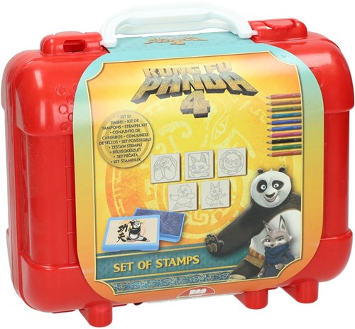 Valise de voyage Panda tampons et coloriage jouet pour enfants avec autocollants