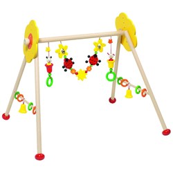 Heimess arche de jeux bébé en bois fleurs et insectes multicolore