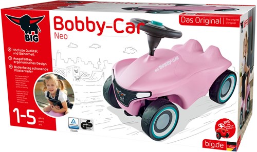 BIG Bobby Car Neo voiture porteur rose avec roues silencieuses et siège ergonomique
