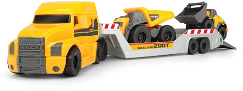 Dickie Volvo speelgoed vrachtwagen met bouwvoertuigen - 32 cm - geel-3