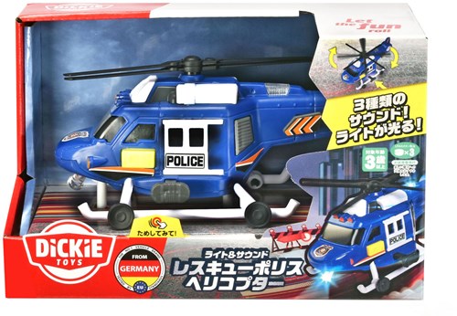 Dickie politie helikopter speelgoed met licht en geluid - reddingshelikopter