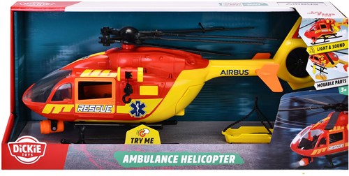 Dickie hélicoptère ambulance jouet avec lumières et sons - hélicoptère de secours-2