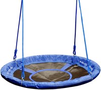 Hudora balançoire nid de luxe bleu - jouet de balançoire extérieur 90cm