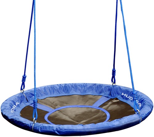 Hudora balançoire nid de luxe bleu - jouet de balançoire extérieur 90cm