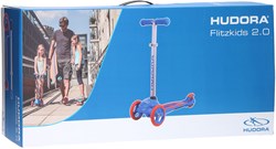 Hudora kinderstep FlitzKids blauw - verstelbaar stuur en stabiel ontwerp