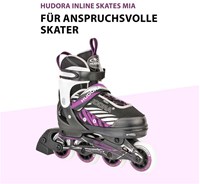 Hudora skeelers kinder Mia paars maat 33-36 verstelbaar inline skates-2