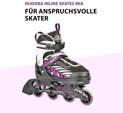 Hudora skeelers kinder Mia paars maat 33-36 verstelbaar inline skates-2