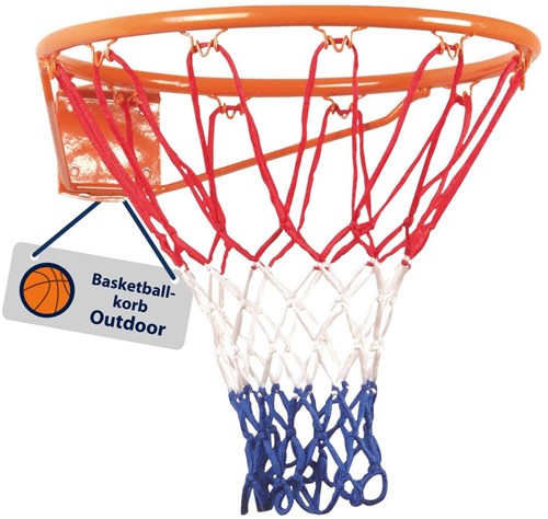 Hudora basketbalring metaal outdoor sport met netje voor kinderen-2