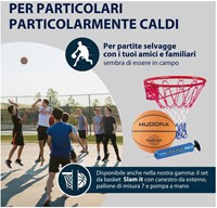 Hudora basketbalring metaal outdoor sport met netje voor kinderen-3