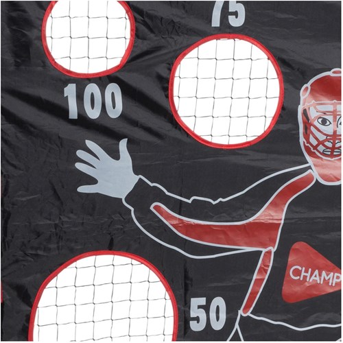Hudora hockeydoel sportdoel met puntenscherm rood zwart aluminium-3