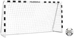 Hudora voetbaldoel groot stadion 200 cm - tuin voetbaldoel zwart wit