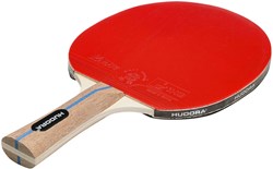 Hudora tafeltennis batje rood - pingpong racket voor kinderen en volwassenen