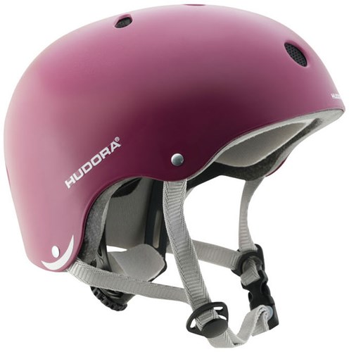 Hudora casque de skate enfant - Rouge Berry XS 48-52 cm - Réfléchissant