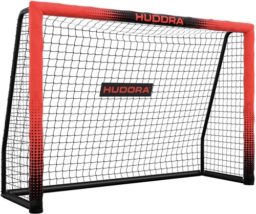 Hudora voetbaldoel Pro Tect 180 rood - stevig stalen frame buiten