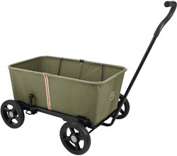 Bolderkar opvouwbaar met draaibare wielen - khaki groen - 50 kg draagvermogen
