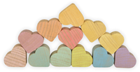 Ocamora jouet éducatif étoiles, cœurs & lunes carton multicolore-2