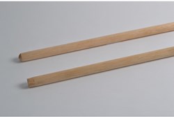 Linea houten bezemsteel 120 cm ongelakt - stevige steel voor schoonmaak