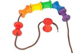 Grapat Houten Spoelen Regenboogkleurig (18 st.)