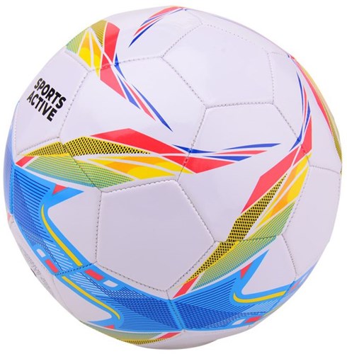 Johntoy voetbal kunstleder maat 5 multi kleur sportbal