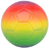 Johntoy voetbal regenboog kunstleder - kleurrijk speelgoed voor buiten