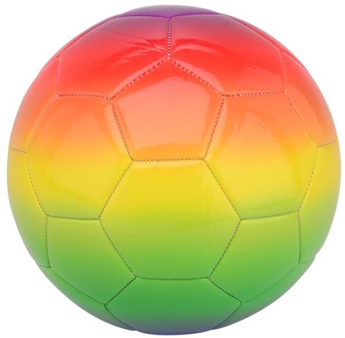Johntoy voetbal regenboog kunstleder - kleurrijk speelgoed voor buiten