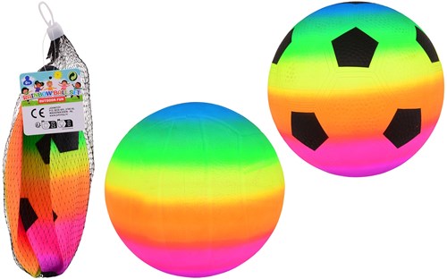 HOT Sports + Toys Regenboog bal maat 3 - 2 stuks - kleurrijk speelgoed
