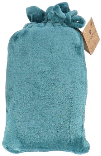 Plaid Row fleece deken 150x200cm gerecycled polyester petrol kleur