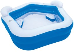 Bestway familiezwembad vijfhoekig opblaasbaar 213x207x69 cm wit