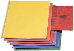 Mercurius tekenschrift spiraal tekenboek 24x32 cm geel