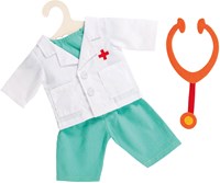 Heless poppen doktersoutfit met stethoscoop 28-35 cm poppenkleding