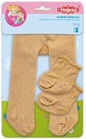 Heless poppenmaillot goud met sokken - poppenkleding 28-35 cm