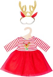 Heless robe de Noël pour poupée bébé avec serre-tête renne 35-45 cm vêtements poupée