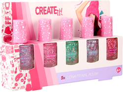 Create it! nagellak confetti set - kleurrijke nagellak 5 stuks