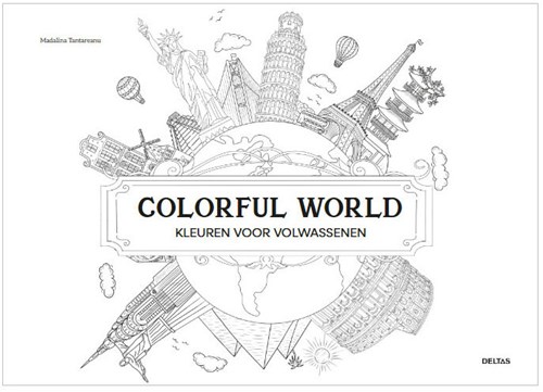 Deltas livre de coloriage adultes voyage autour du monde - grandes pages à colorier-2