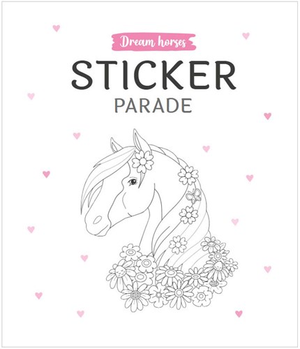 Deltas livre de coloriage chevaux Dream Horses Sticker Parade avec autocollants-2