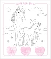 Deltas livre de coloriage chevaux Dream Horses Sticker Parade avec autocollants-3