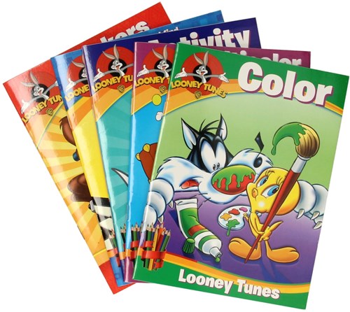 Boek Specials Nederland kleurboek Looney Tunes met kleurpotloden A4 set-2