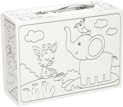 Wins Holland valise à colorier motif animaux pour enfants - jouet créatif-2
