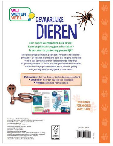 Wins Holland livre animaux dangereux - livre éducatif pour enfants animaux-2
