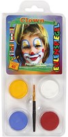 Eulenspiegel kit maquillage clown - set motifs maquillage avec pinceau