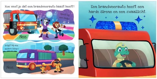 Rebo livre à toucher camion de pompiers bébé avec textures et illustrations-3