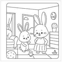 Rebo livre de coloriage animaux mignons Cute & Cozy détente 64 pages-3