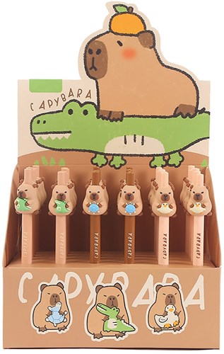 Centrum balpennen Capybara 36 stuks blauw schrijvend - balpen set