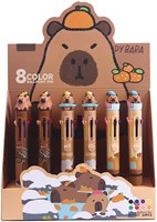 Centrum balpen Capybara 8-kleuren 24 stuks speelgoed pen