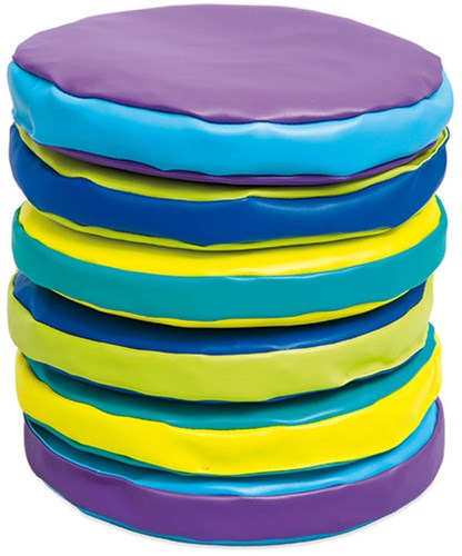 Softplay zitkussentjes met granulaatkorrels