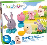 Lalaboom educatieve boerderij kralen set - 25 stuks - kleurrijk speelgoed
