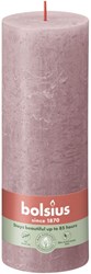 Bolsius bougie pilier rustique Ash Rose - 19 cm - bougie rose - 85 heures